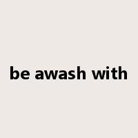 be awash with是什么意思