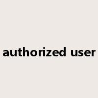 authorized user是什么意思
