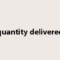 quantity delivered是什么意思