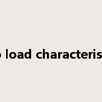 no load characteristic是什么意思