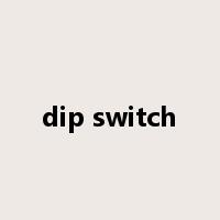 dip switch是什么意思
