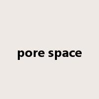 pore space是什么意思