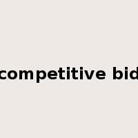 competitive bid是什么意思