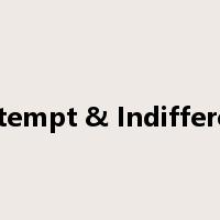 Contempt & Indifference是什么意思