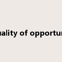 equality of opportunity是什么意思