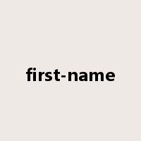 first-name是什么意思