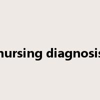 nursing diagnosis是什么意思