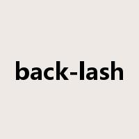 back-lash是什么意思