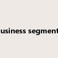 business segments是什么意思