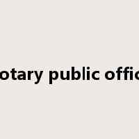 notary public office是什么意思