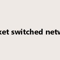 packet switched network是什么意思