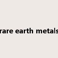 rare earth metals是什么意思