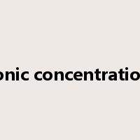 ionic concentration是什么意思