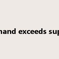 demand exceeds supply是什么意思