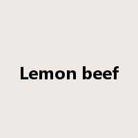 Lemon beef是什么意思