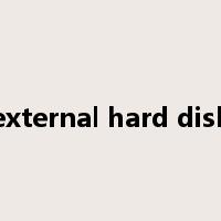 external hard disk是什么意思