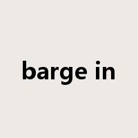 barge in是什么意思