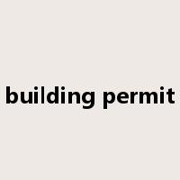 building permit是什么意思