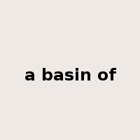 a basin of是什么意思