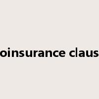 coinsurance clause是什么意思