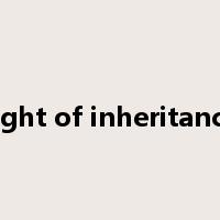 right of inheritance是什么意思