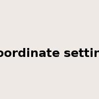 coordinate setting是什么意思
