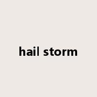 hail storm是什么意思