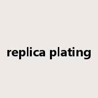 replica plating是什么意思
