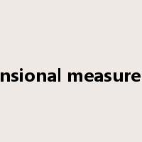 dimensional measurement是什么意思