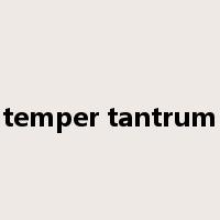 temper tantrum是什么意思
