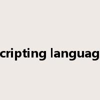 scripting language是什么意思