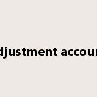 adjustment account是什么意思