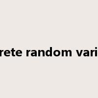 discrete random variable是什么意思
