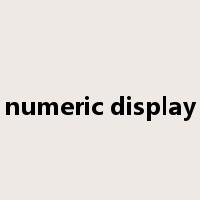 numeric display是什么意思