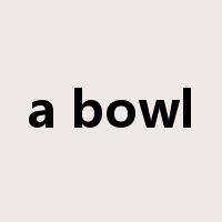 a bowl是什么意思