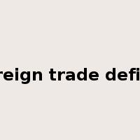 foreign trade deficit是什么意思