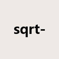 sqrt-是什么意思