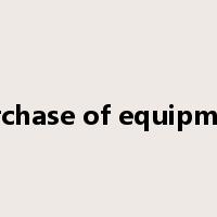 purchase of equipment是什么意思