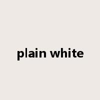 plain white是什么意思