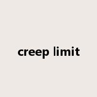 creep limit是什么意思