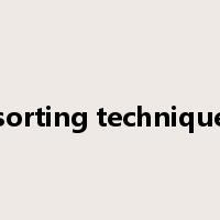 sorting technique是什么意思