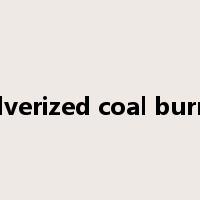 pulverized coal burner是什么意思