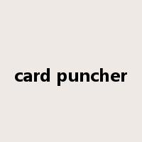 card puncher是什么意思
