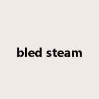 bled steam是什么意思