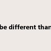 be different than是什么意思