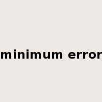 minimum error是什么意思