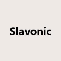 Slavonic是什么意思