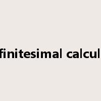 infinitesimal calculus是什么意思