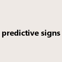 predictive signs是什么意思