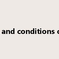 terms and conditions of sale是什么意思